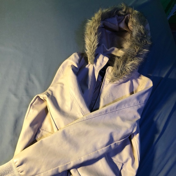 “deb” beige faux leather jacket - Picture 3 of 4